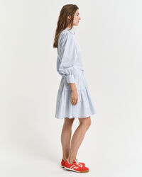 Vestido em popelina às riscas Classic