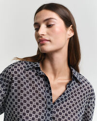 Camisa em seda e algodão Geometric relaxed fit