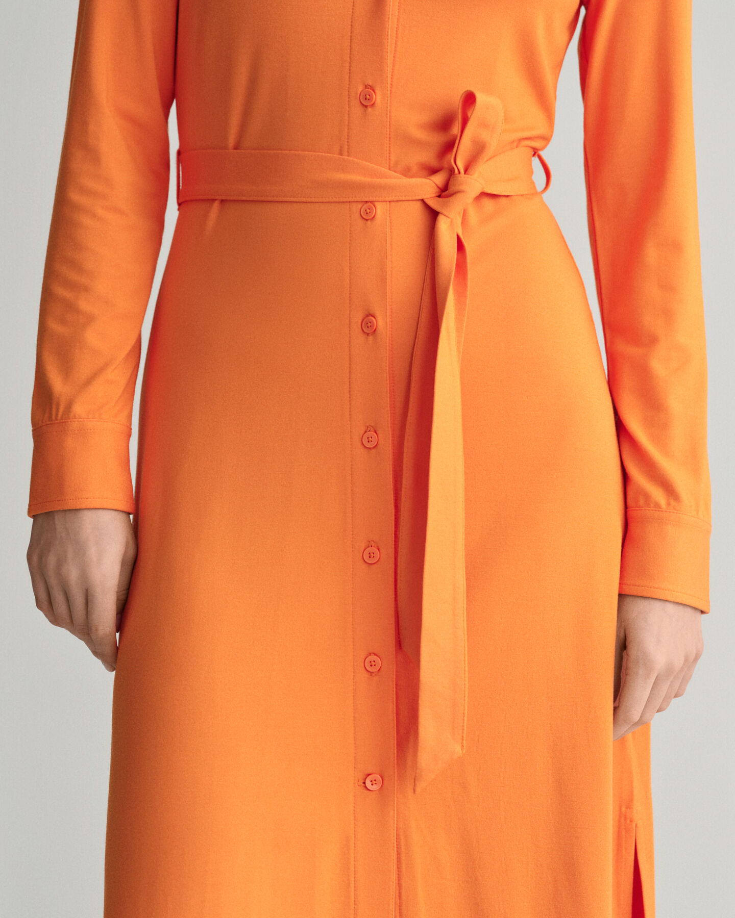 Vestido-camisa em jersey slim fit