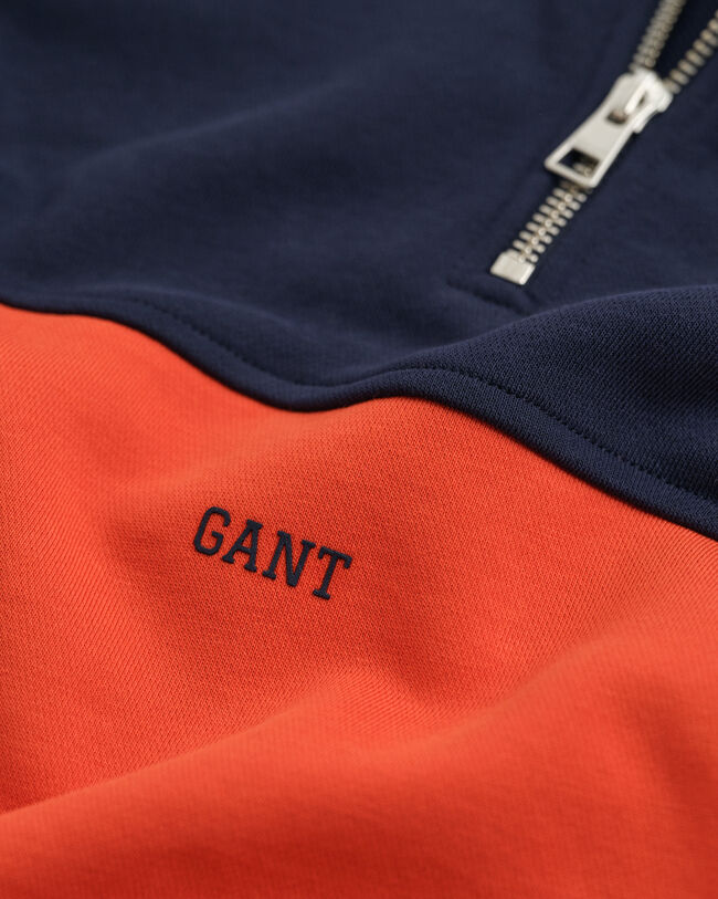 Sweatshirt com meio fecho de correr Blocked Teens