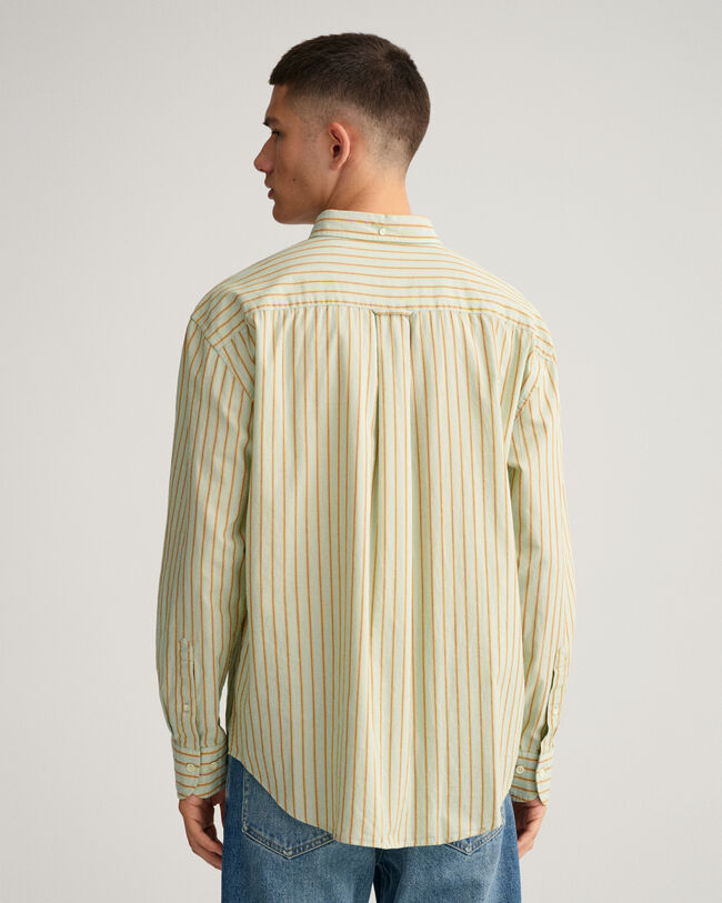 Camisa &agrave;s riscas fil-&agrave;-fil relaxed fit