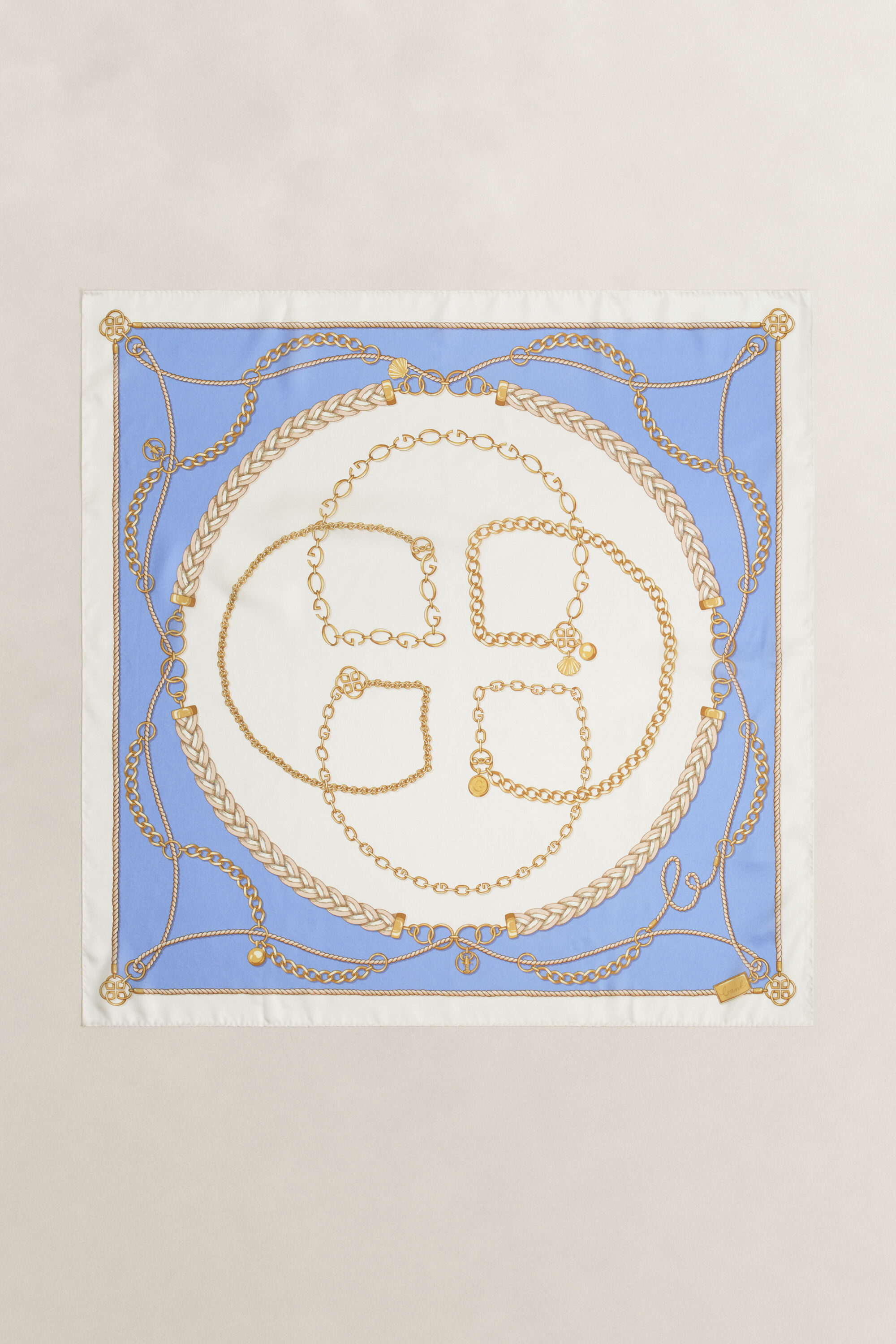 Lenço em seda Chain