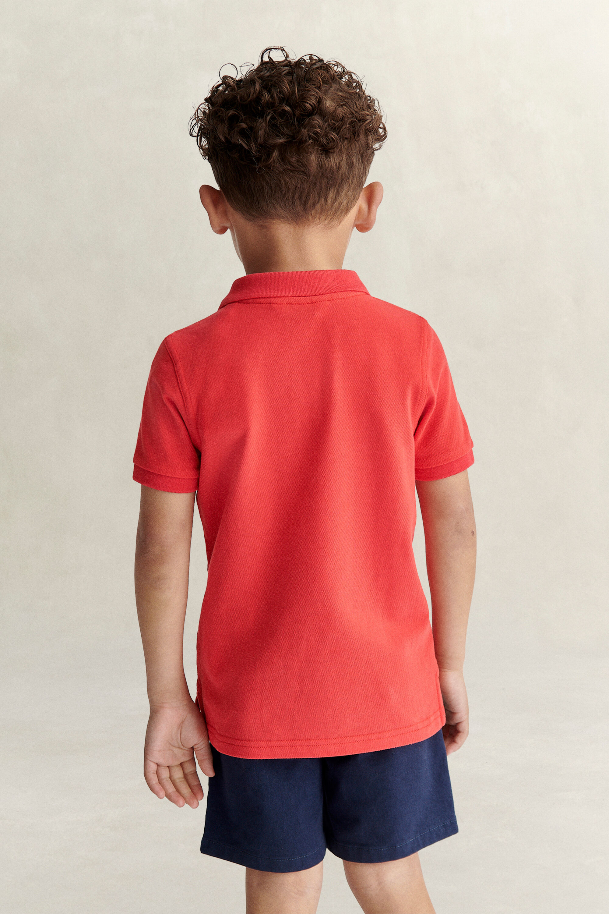 Polo em algodão piqué Shield Kids