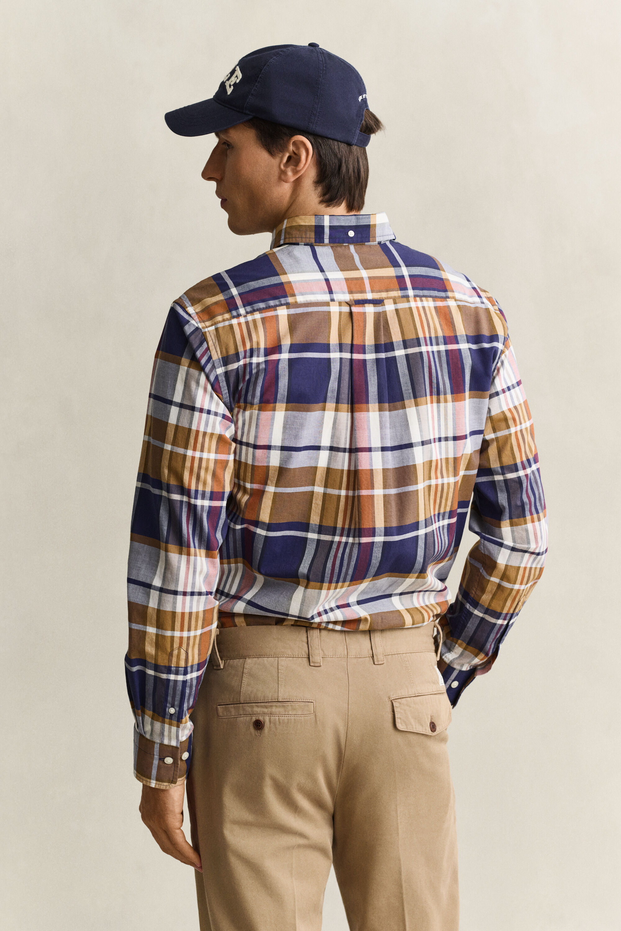 Camisa de popelina com padrão de xadrez Gant x Yale