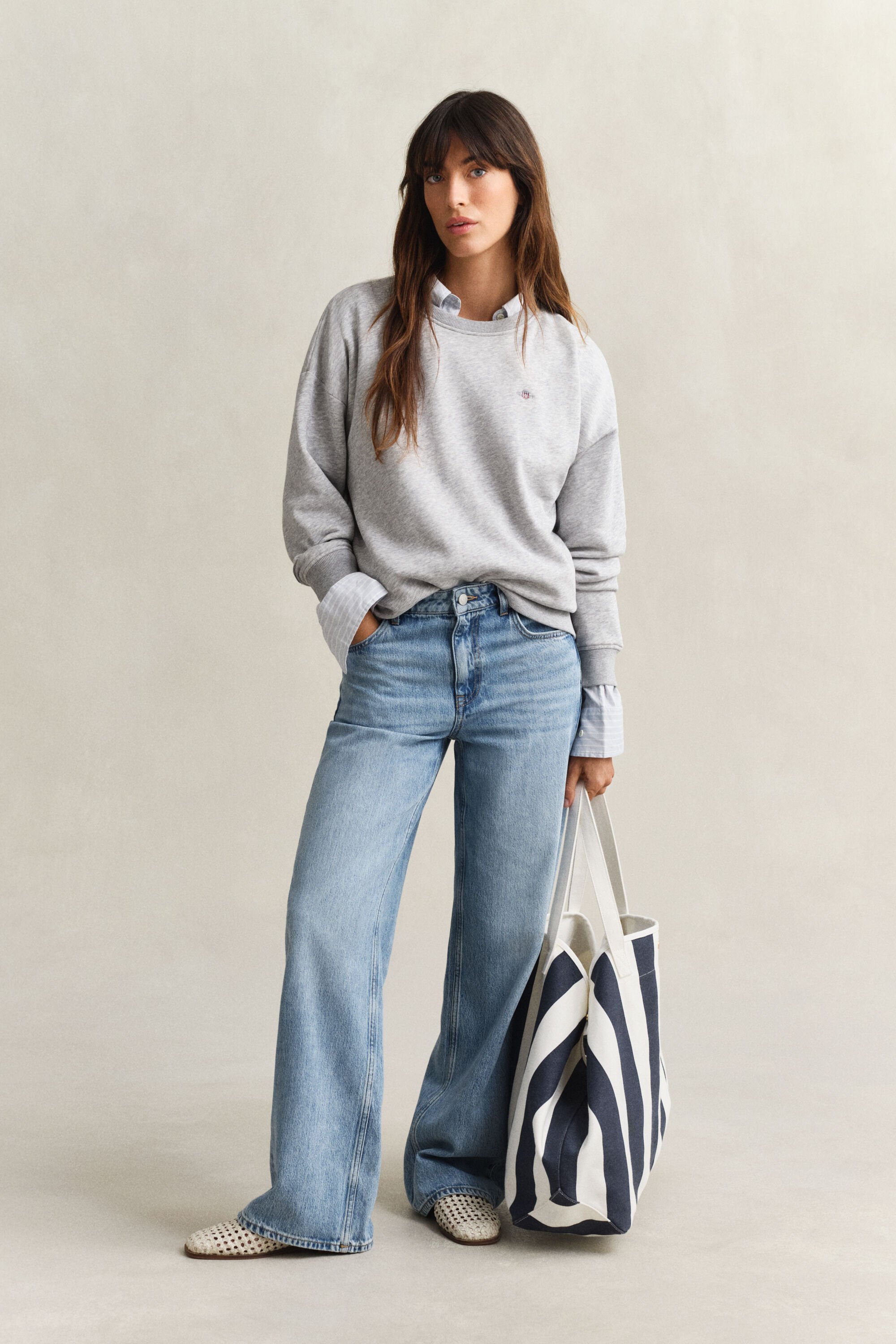 Sweatshirt com decote redondo Shield