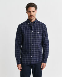 Camisa em popelina com padrão de xadrez Classic regular fit