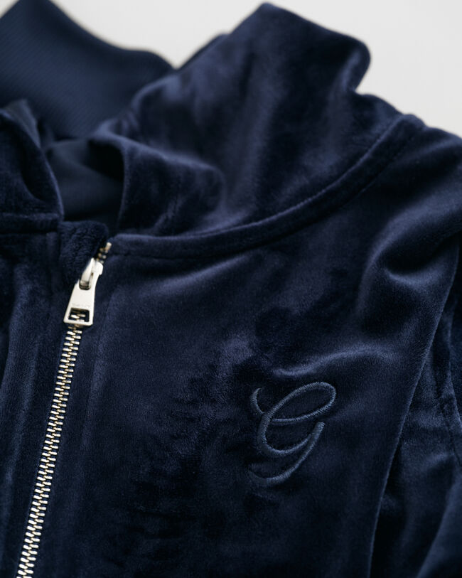 Sweatshirt com capuz e fecho em veludo Teen Girls