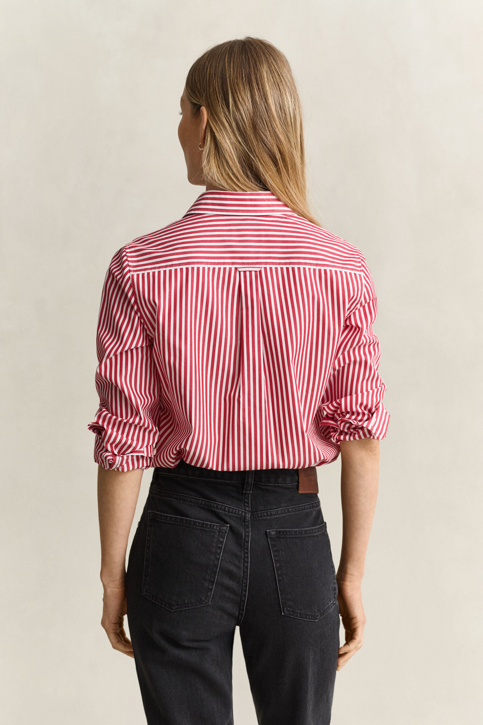Camisa em popelina às riscas Classic regular fit