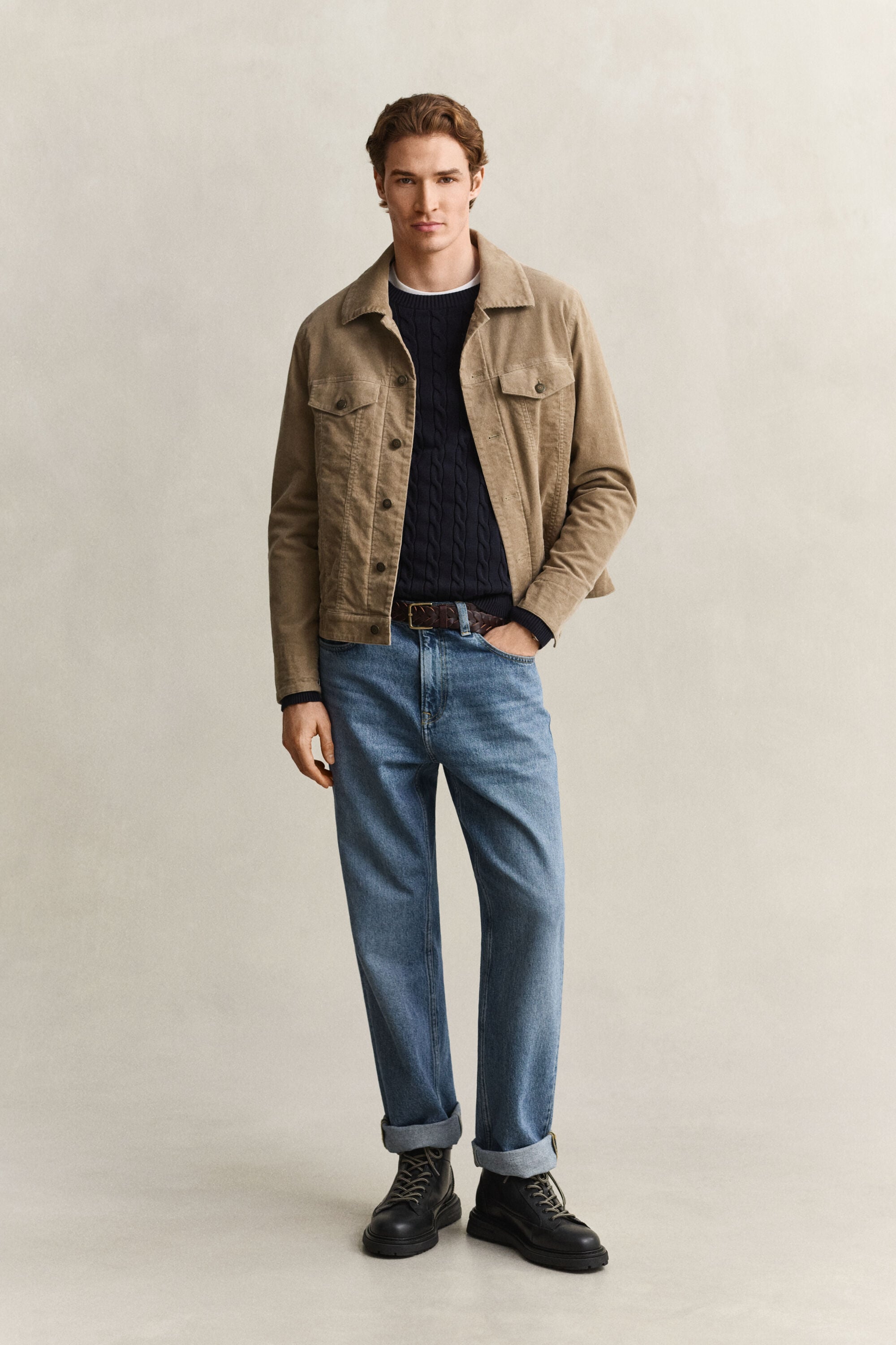 Camisola em malha entrançada Classic