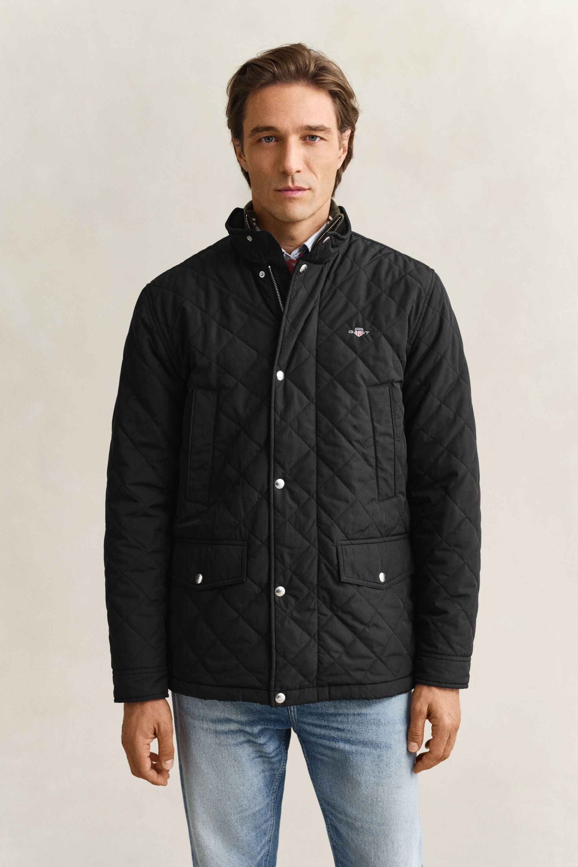 Blusão acolchoado de comprimento médio Windcheater