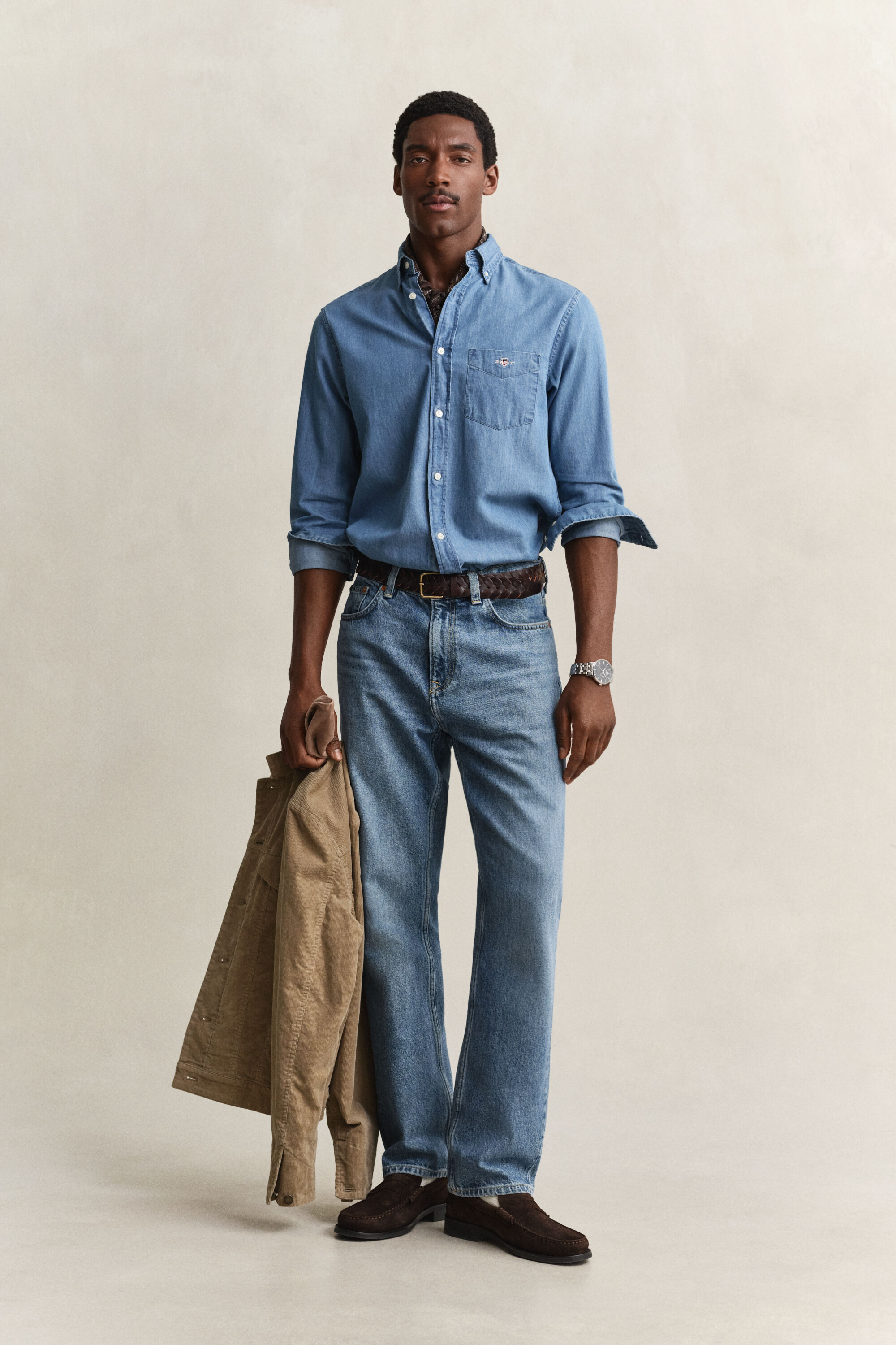 Camisa índigo regular fit