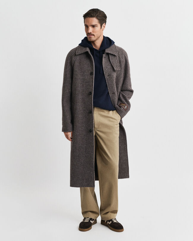 Sweatshirt com capuz em mistura de caxemira