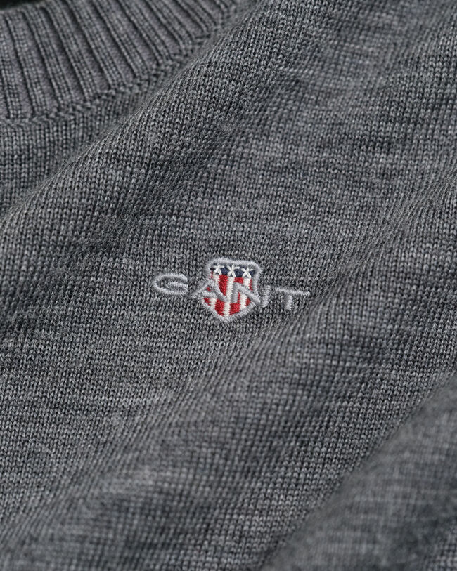 Camisola de malha com decote redondo em lã de merino extrafina Kids