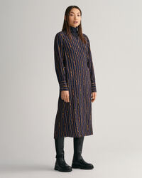 Vestido de trespasse às riscas Rope regular fit