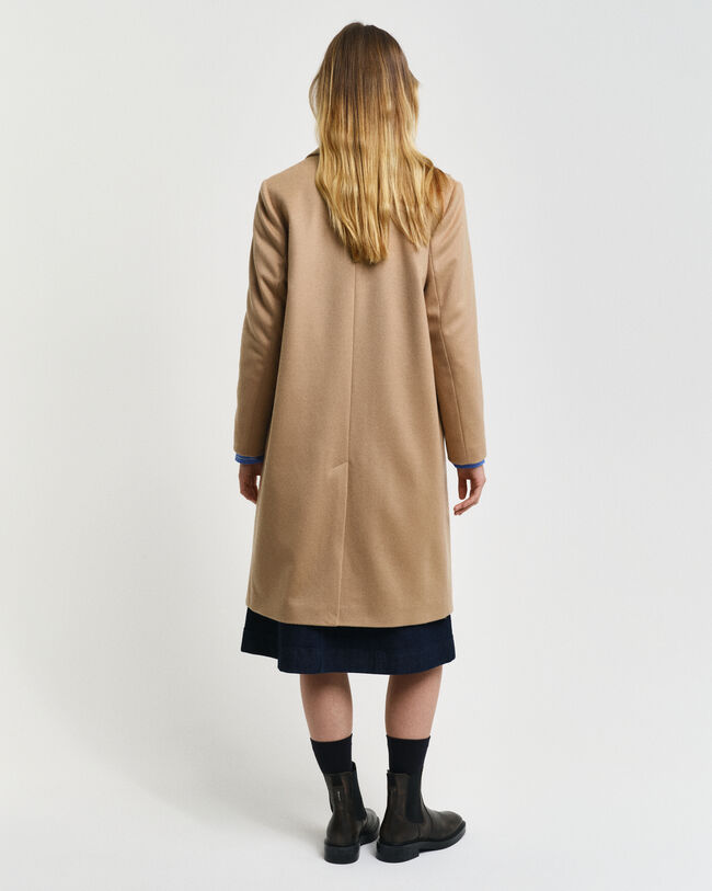 Sobretudo clássico em lã tailored fit