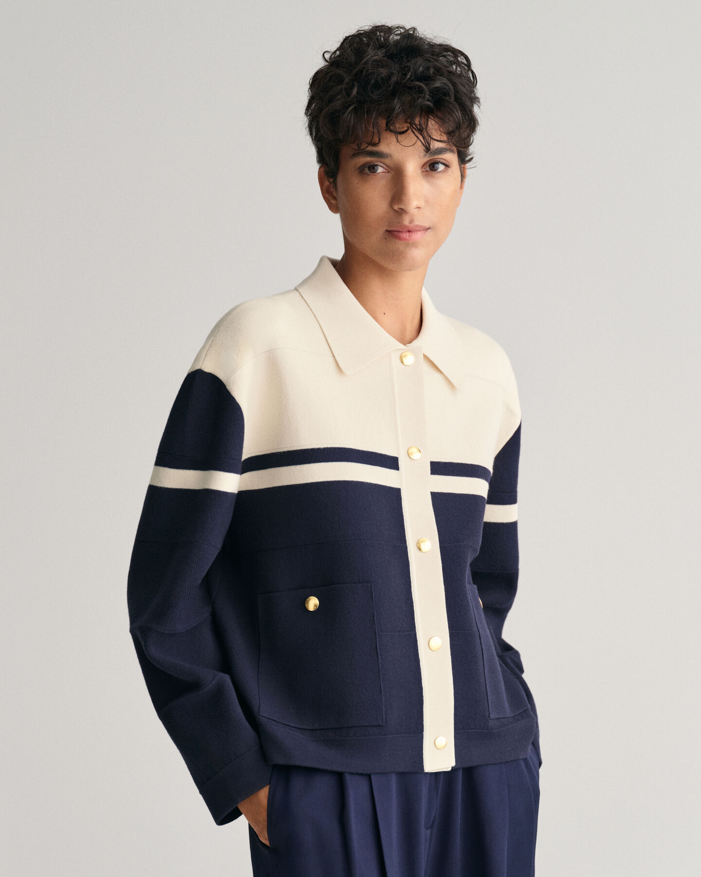 Casaco de malha Color Blocked