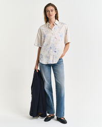 Camisa de manga curta com estampado floral regular fit