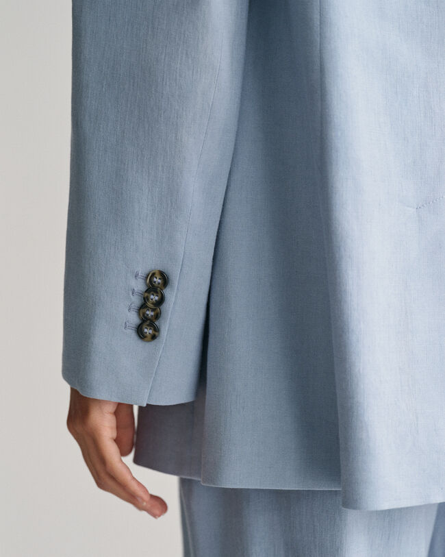 Blazer em linho com elastano regular fit