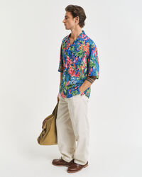 Camisa de manga curta Tropical Print relaxed fit