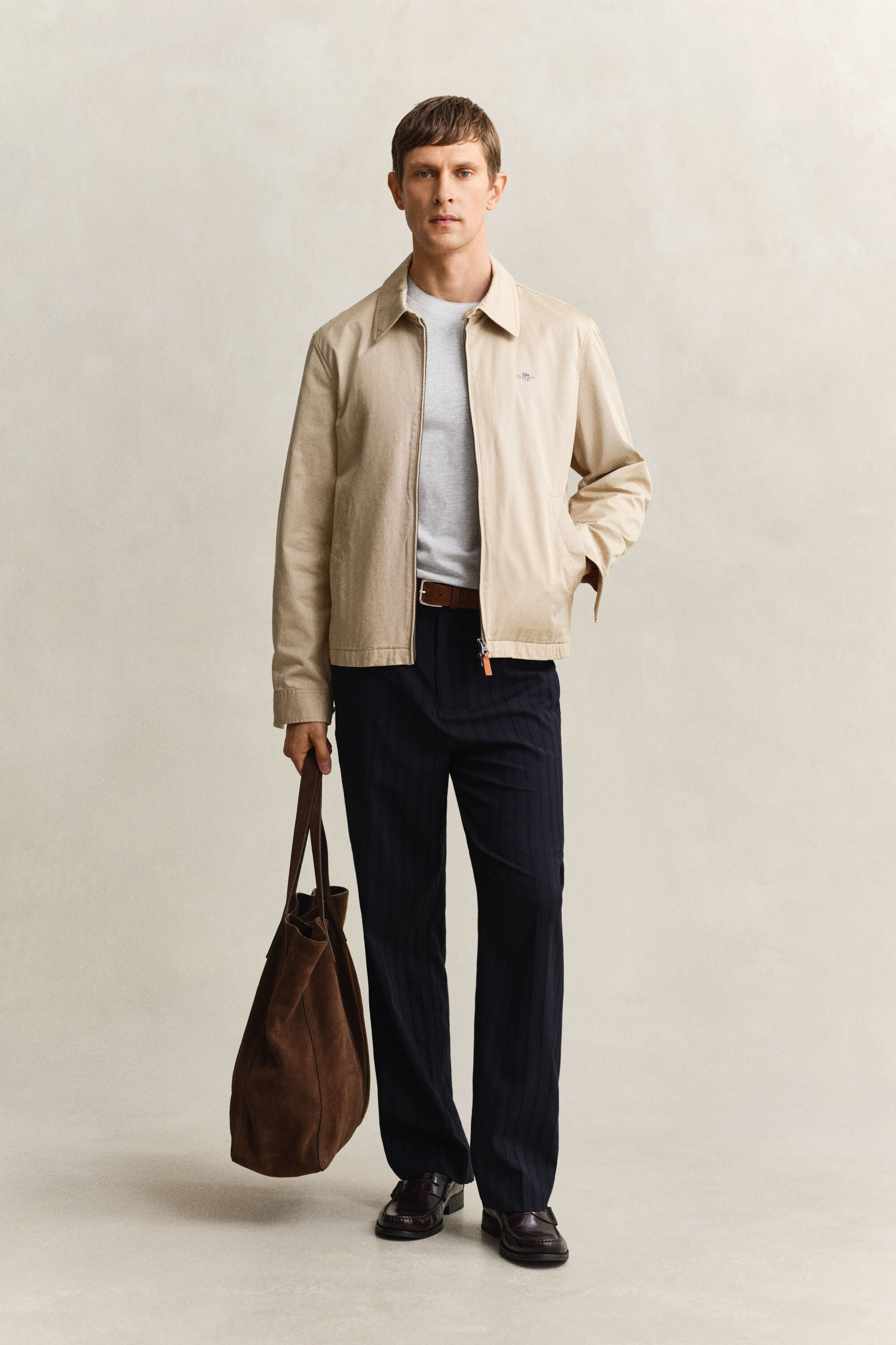 T-shirt em algodão piqué de dois tons