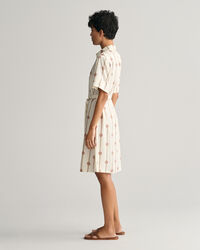 Vestido-camisa de manga curta estampado