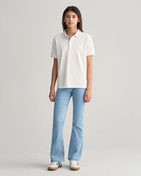 Polo em algod&atilde;o piqu&eacute; contrastante Teens