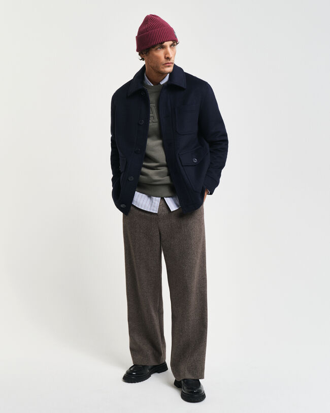 Sweatshirt com decote redondo Embossed