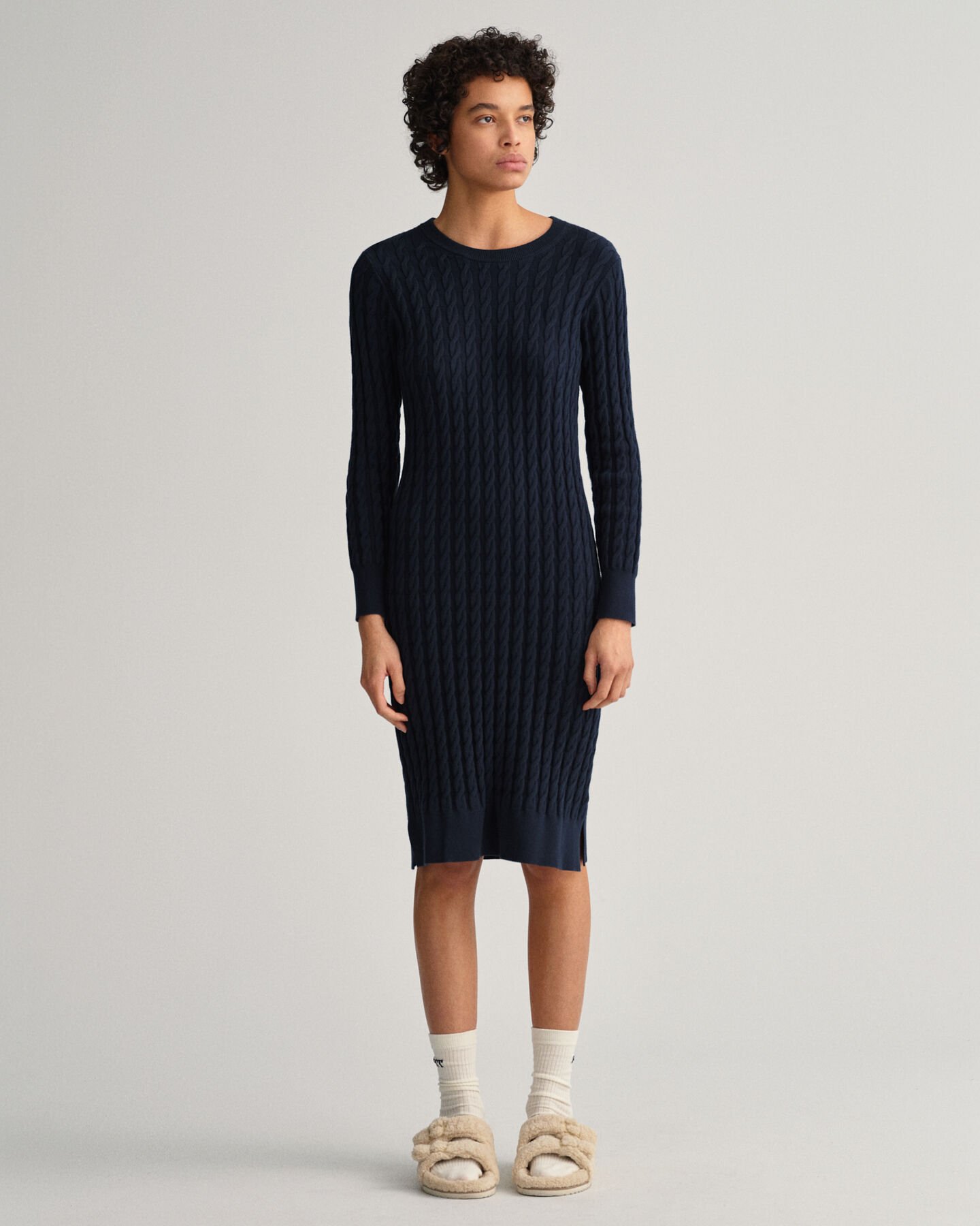 Vestido em malha entrelaçada