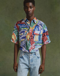 Camisa de seda estampada relaxed fit