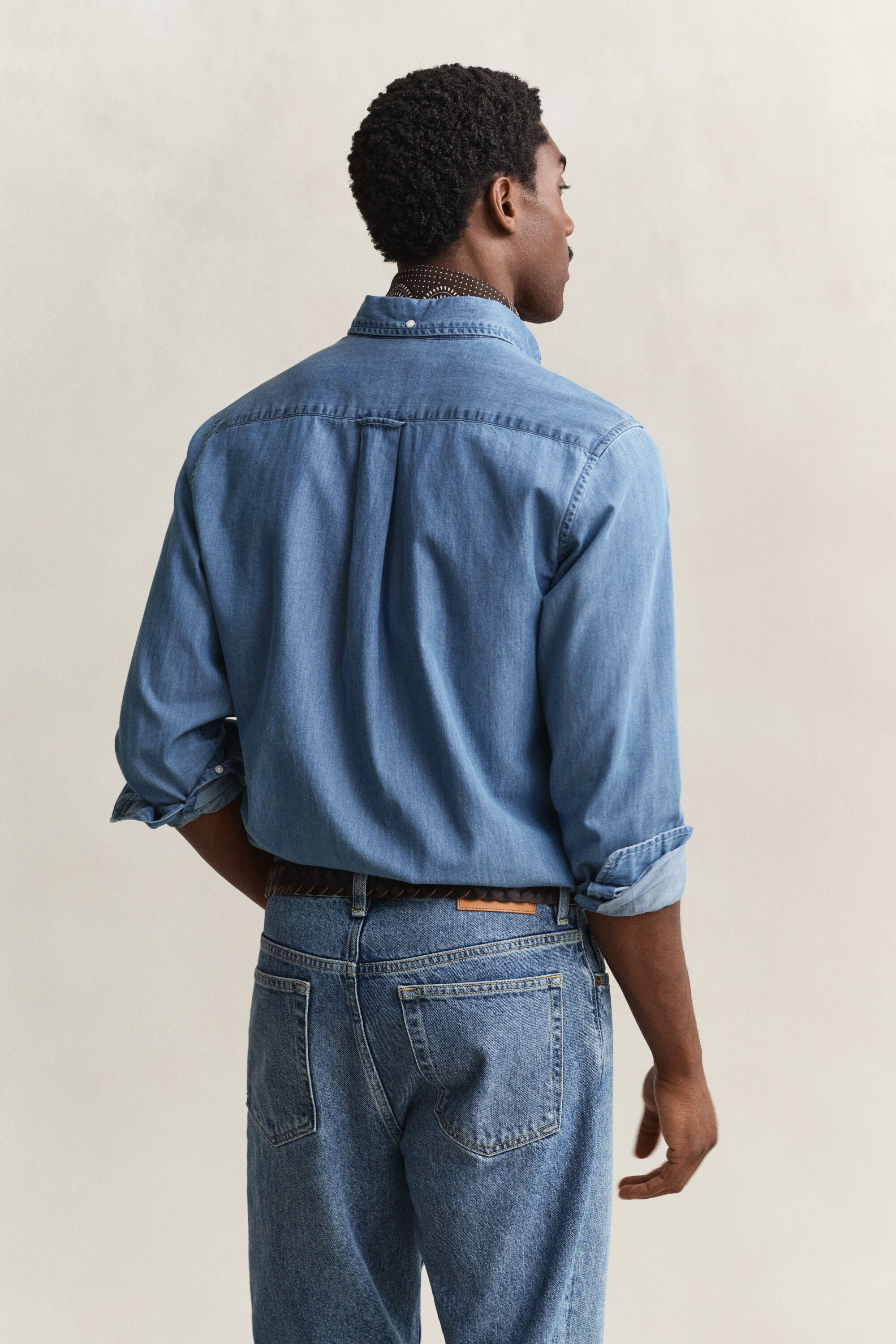 Camisa índigo regular fit