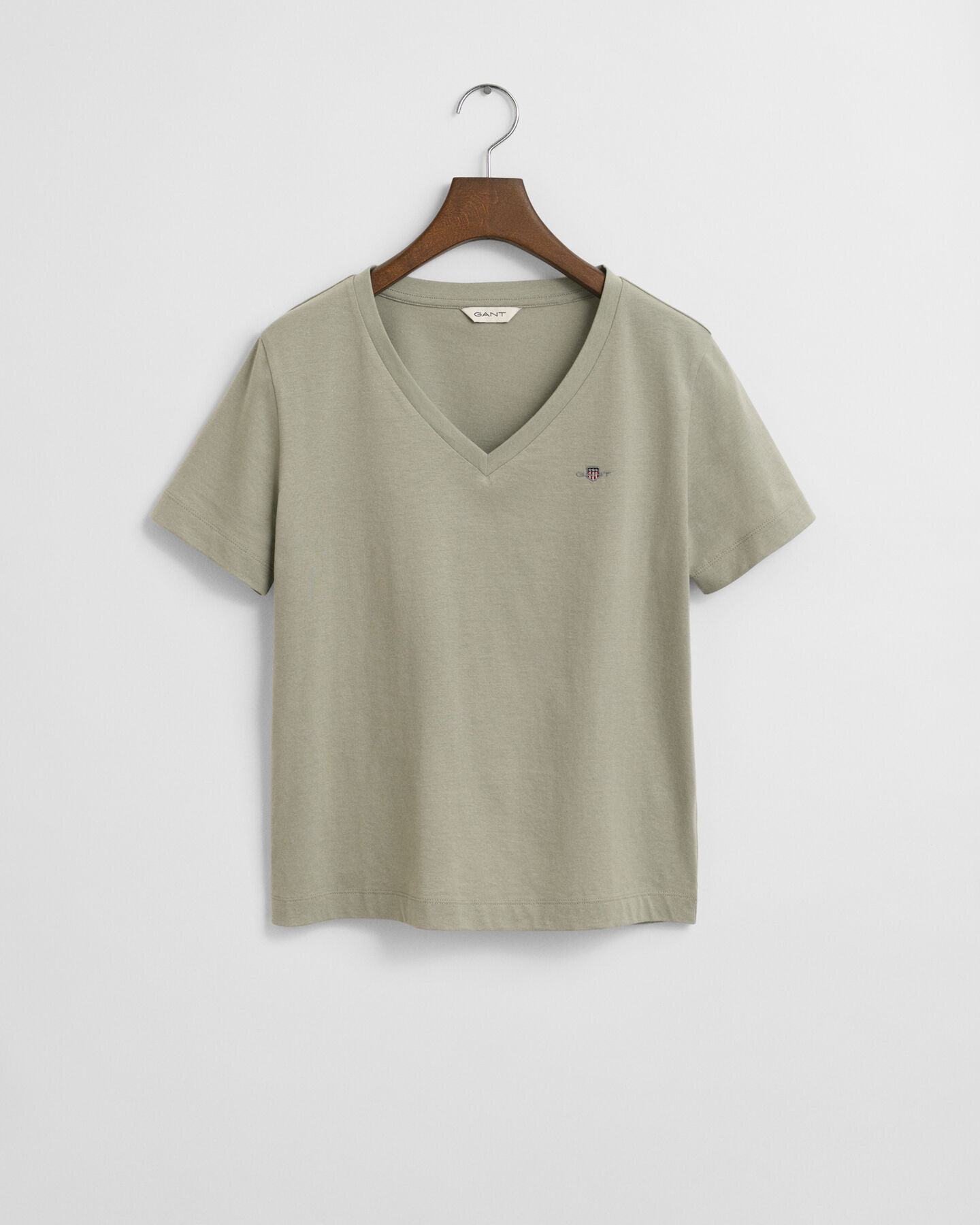 T-shirt com decote em V Shield