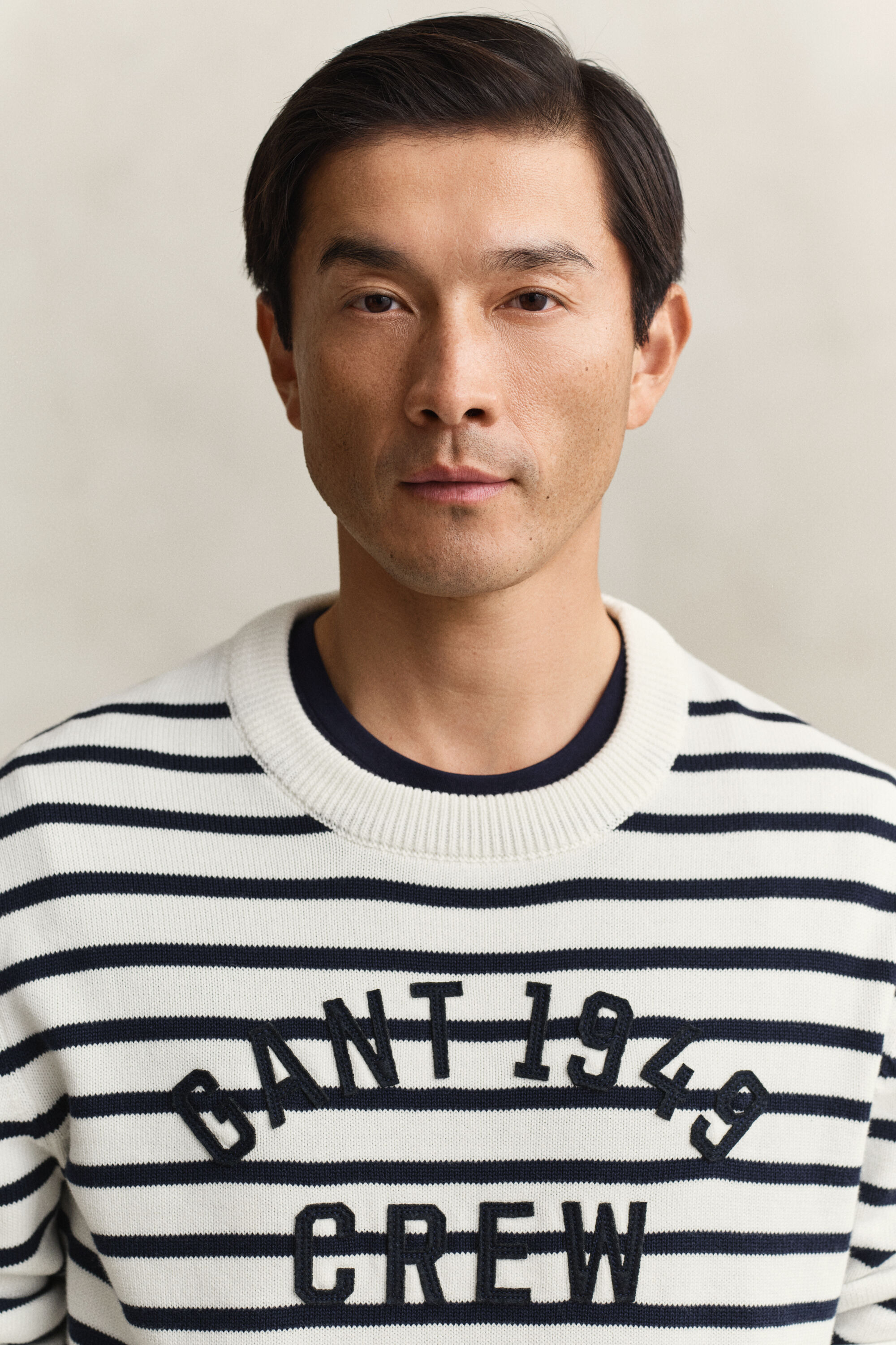 Camisola de malha às riscas de marinheiro Graphic