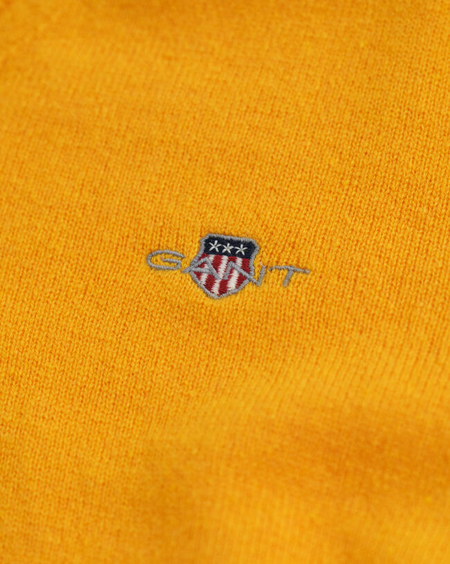 Pullover com decote em V em lã extrafina