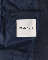 Blazer em jersey e algodão piqué com dois tons slim fit