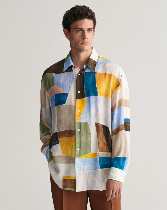 Camisa Art Print oversized