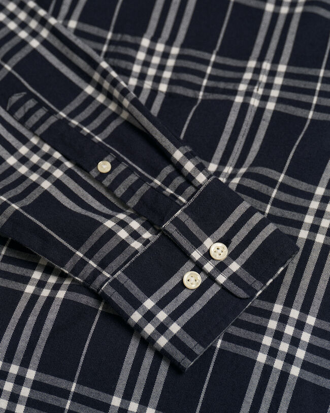 Camisa de flanela com padrão de xadrez relaxed fit