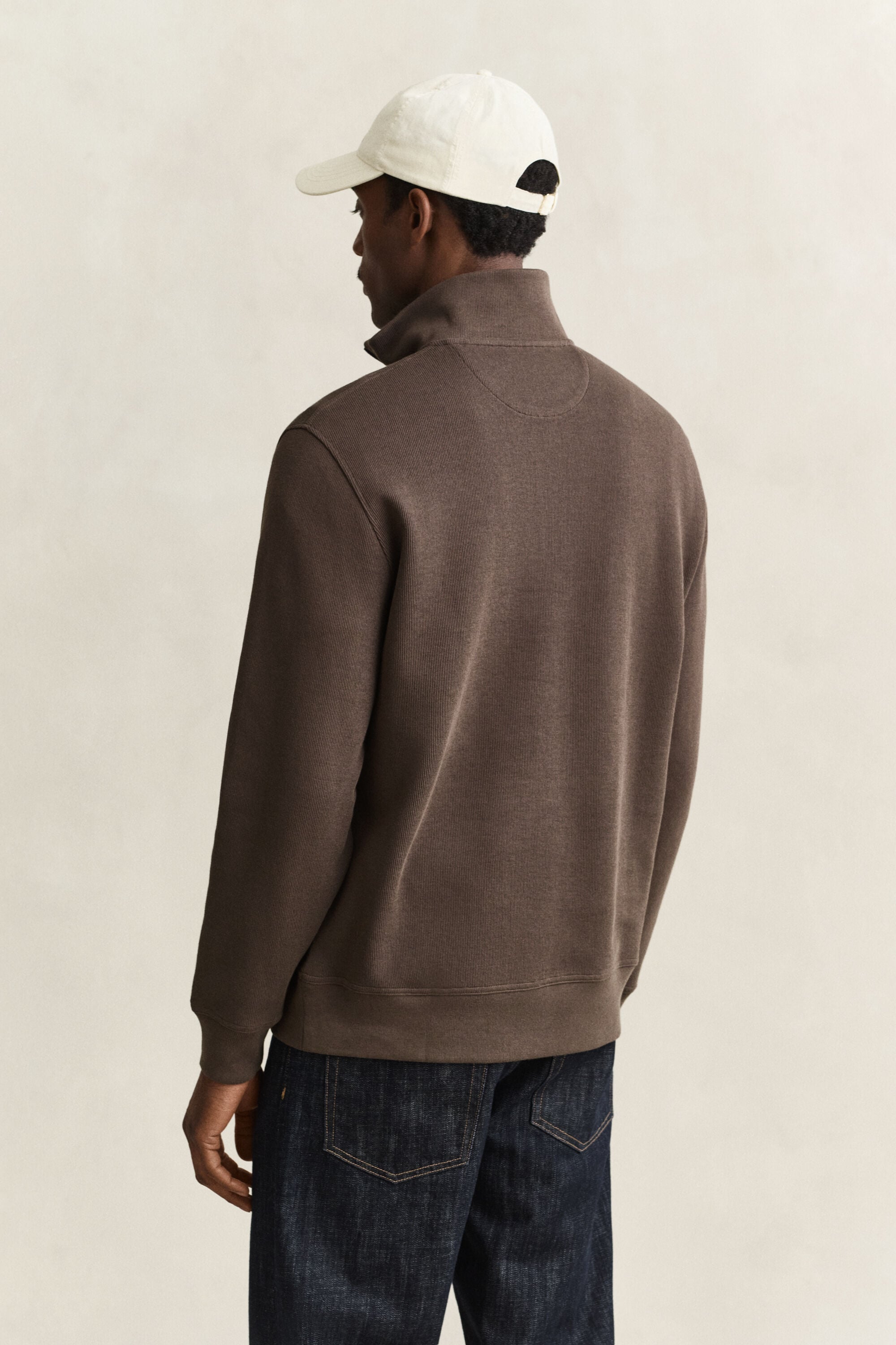 Sweatshirt com meio fecho Sacker Rib