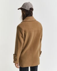 Casaco de marinheiro de comprimento médio em lã