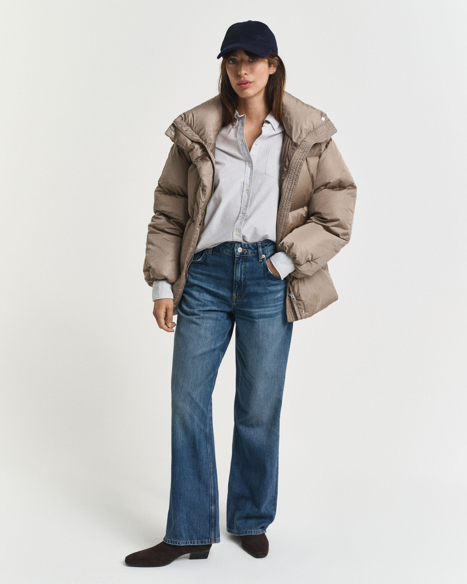 Blusão de penas relaxed fit