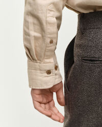 Camisa de flanela com padr&atilde;o espinha de peixe regular fit