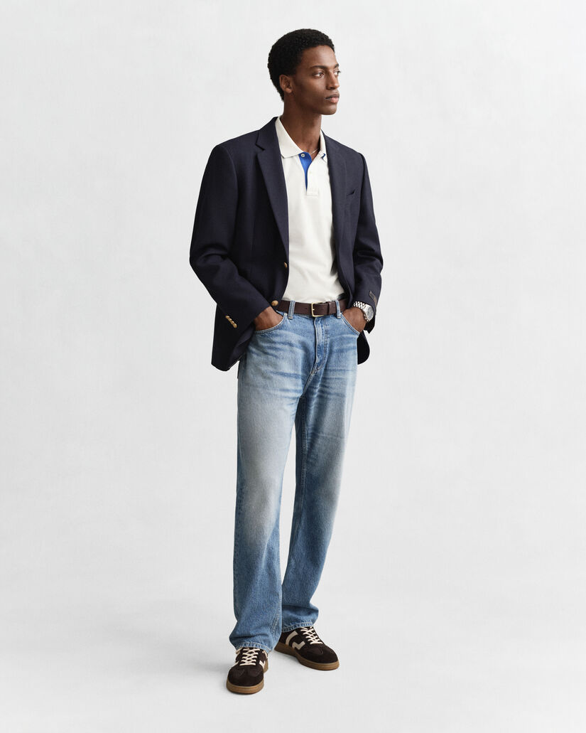 Polo em algodão piqué contrastante