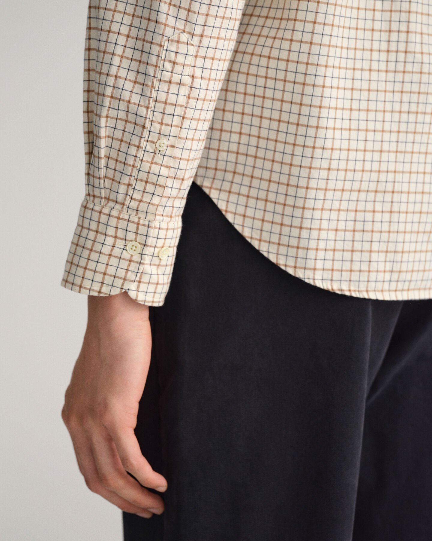 Camisa Window Check em sarja regular fit