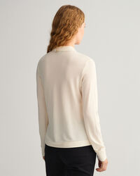 Polo de mangas compridas em algod&atilde;o piqu&eacute; Detail Collar