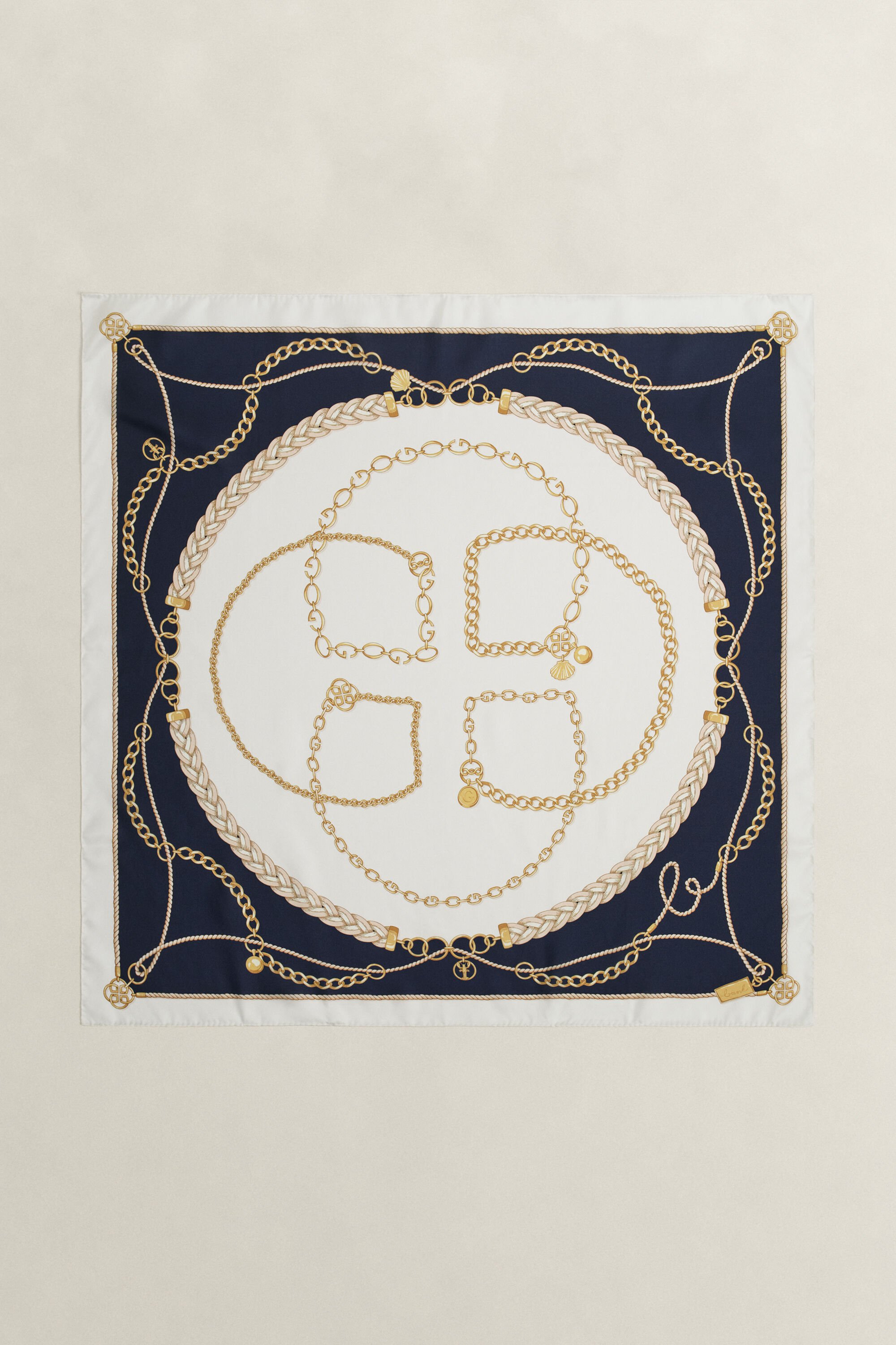 Lenço em seda Chain