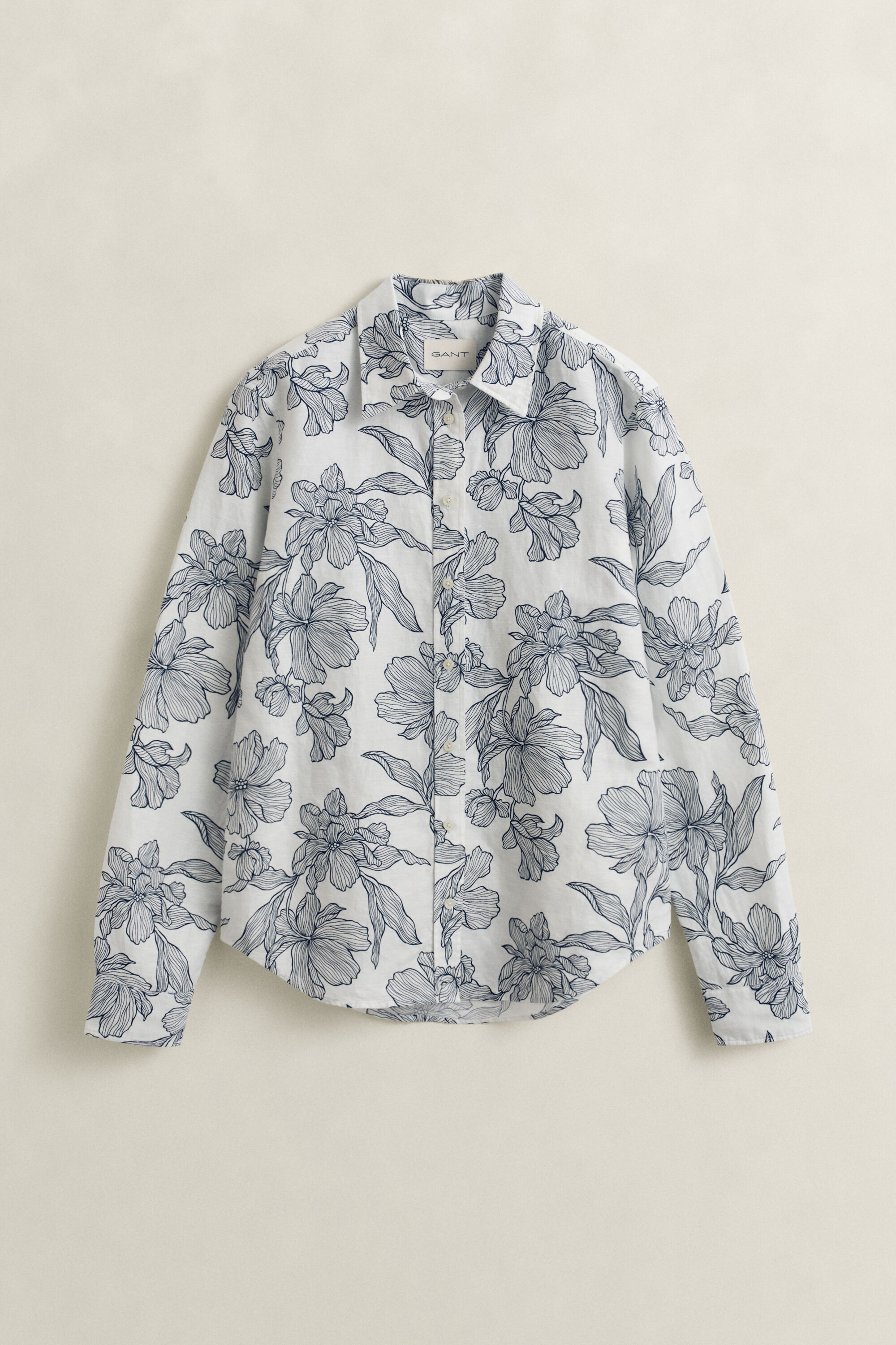 Camisa de linho floral