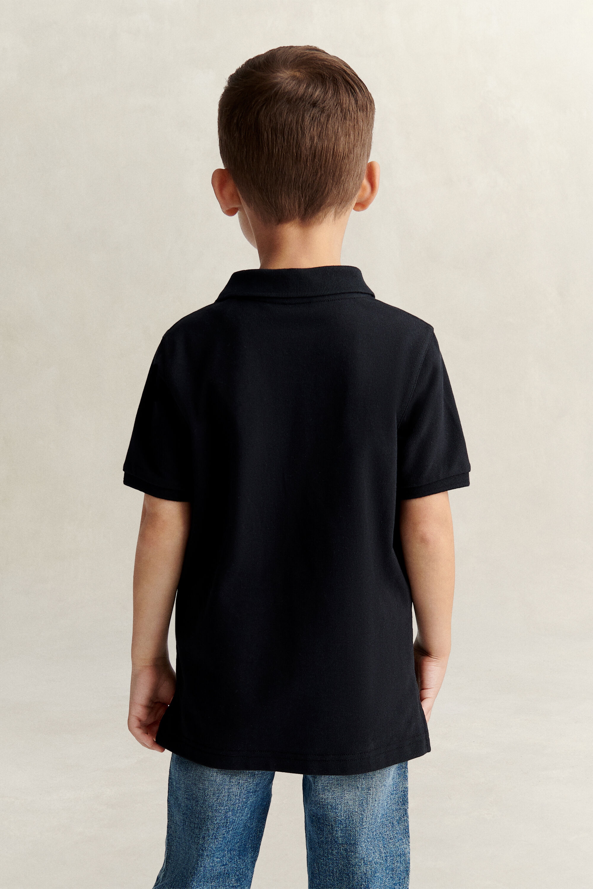 Polo em algodão piqué Shield Kids