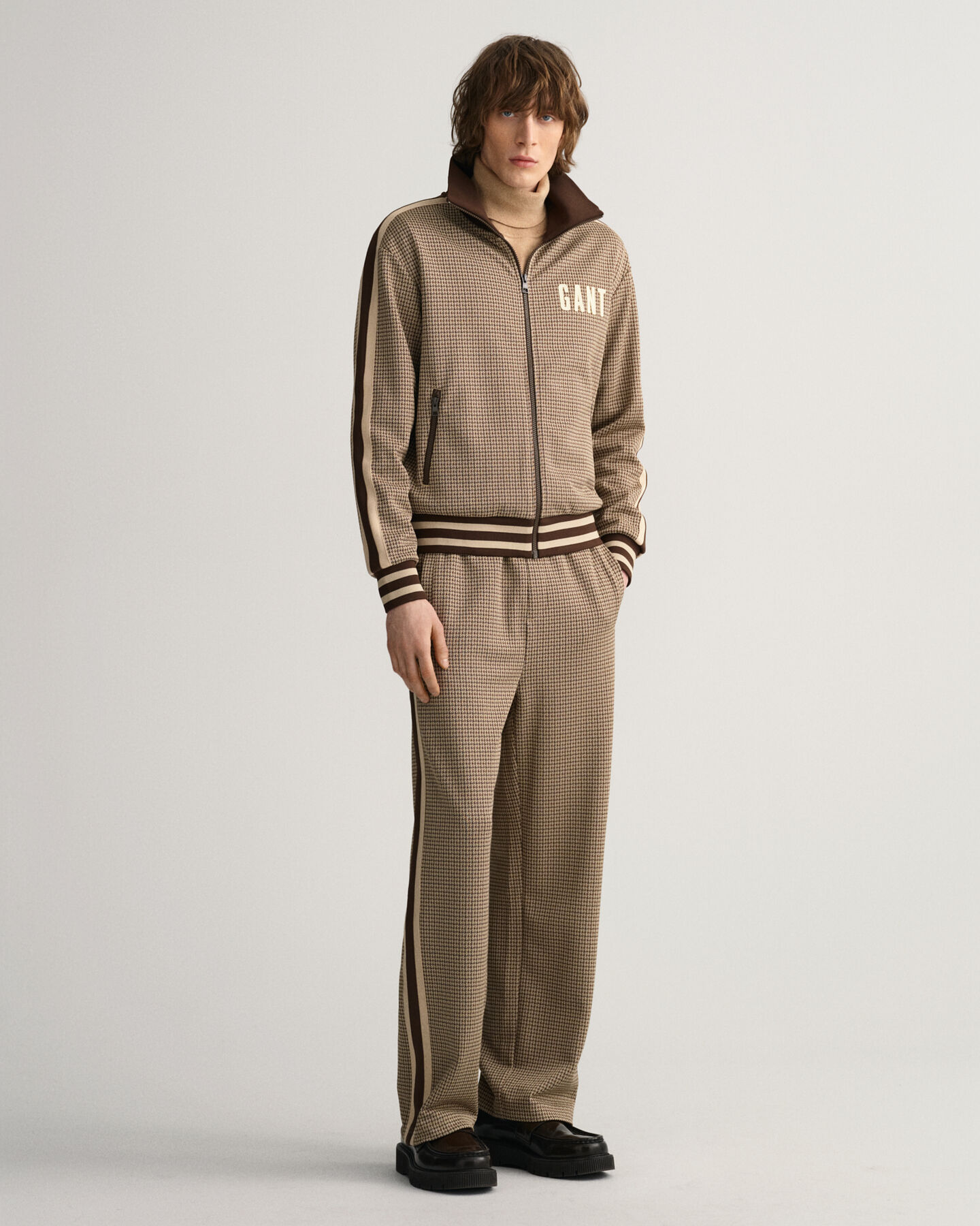 Blusão com padrão Houndstooth Tracksuit