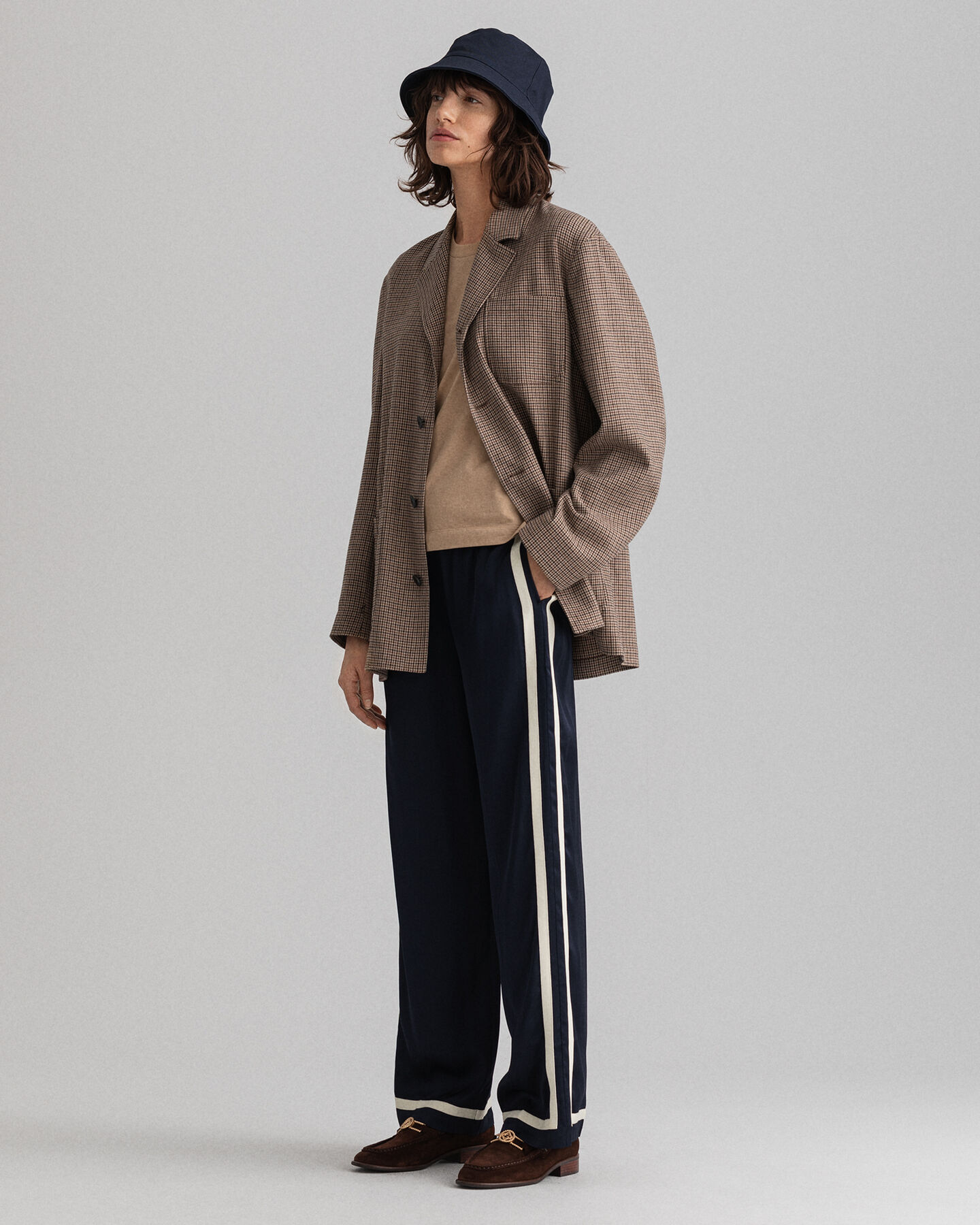 Calças Pull-On em cetim