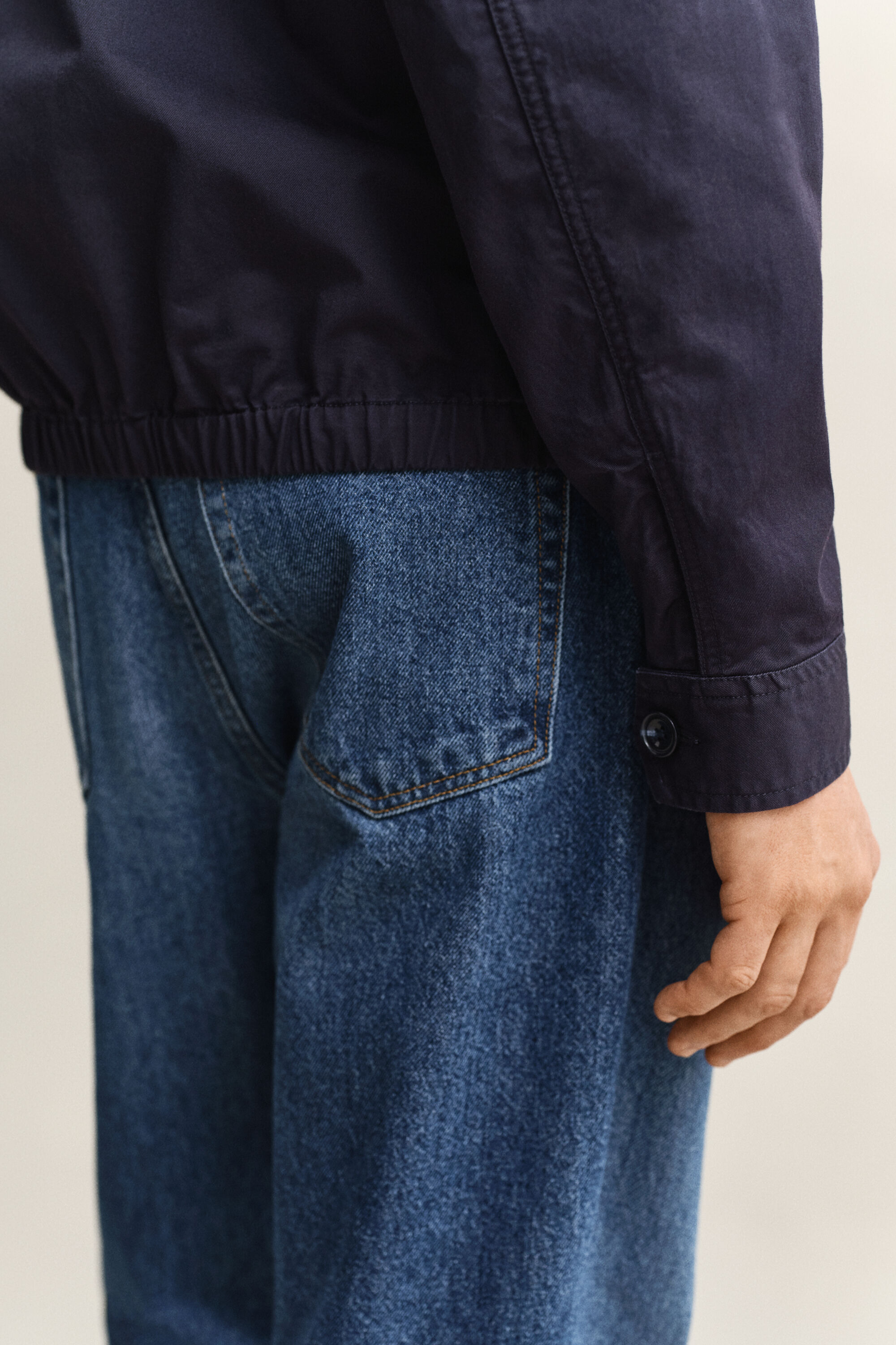 Casaco Windcheater em algodão