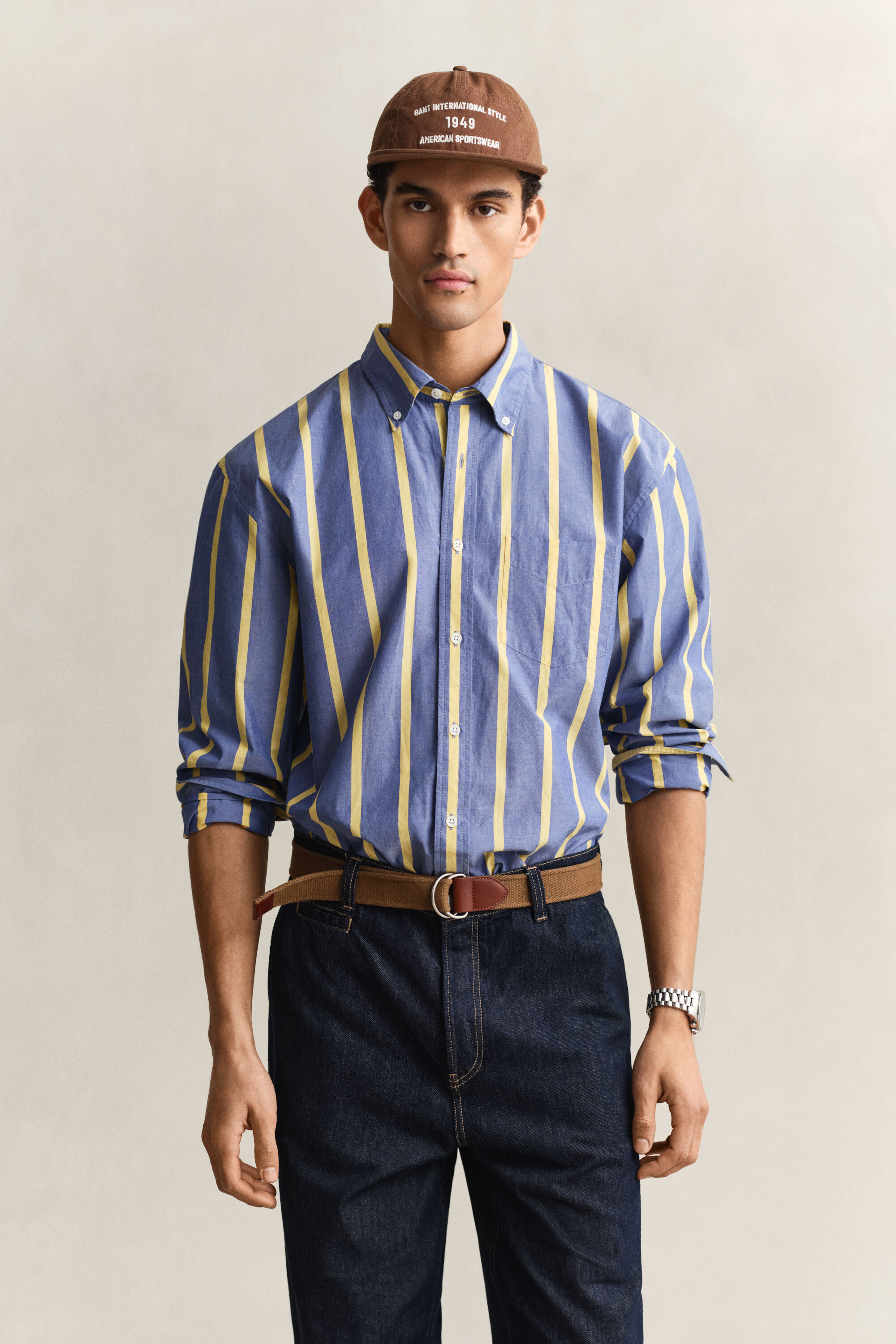Camisa às riscas Heritage Poplin